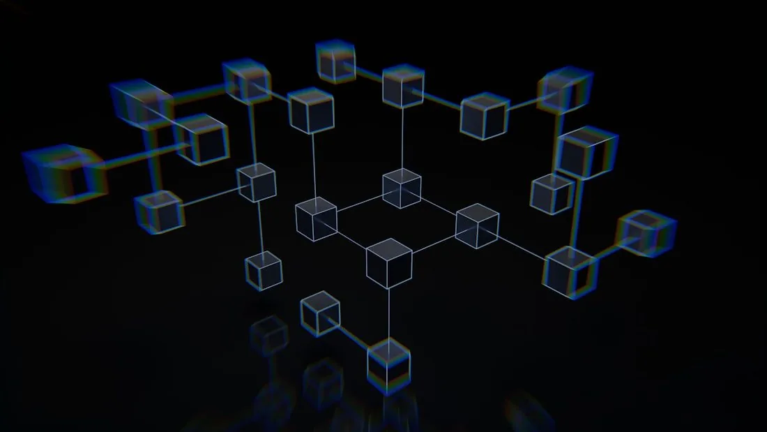 A network of connected cubes representing linked data