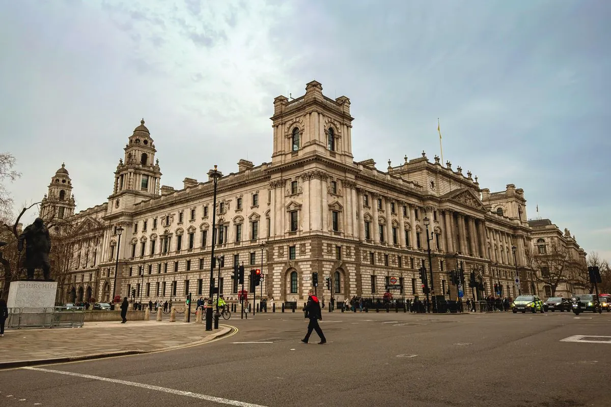 Whitehall government offices seen from Parliament Square